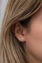Heliophilia Silver Pendientes de Plata de Ley 925 con Oro Rosa y Circón